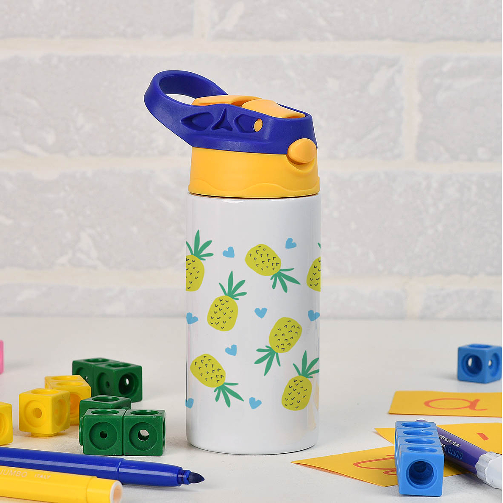 Ανανάς & Μπλε Καρδιές - Παγούρι Θερμός