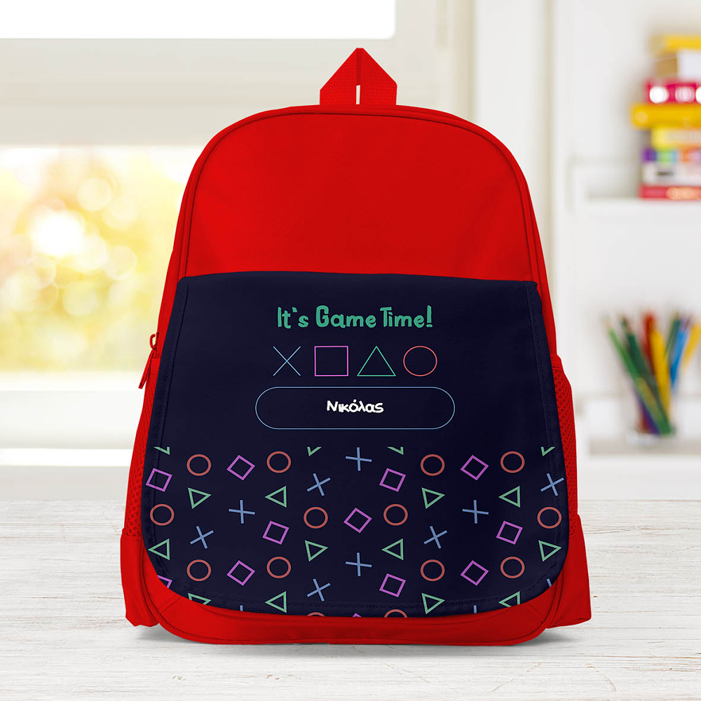 It's Game Time - Σχολική Τσάντα Μονόχρωμη
