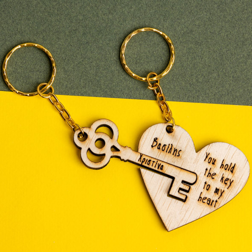 Key To My Heart - Διπλή Λαμπάδα Από Μελισσοκέρι