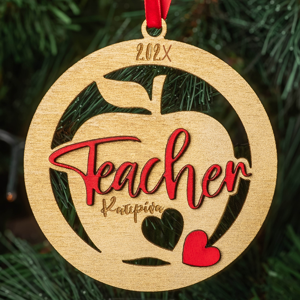 Teacher - Ξύλινο Στολίδι