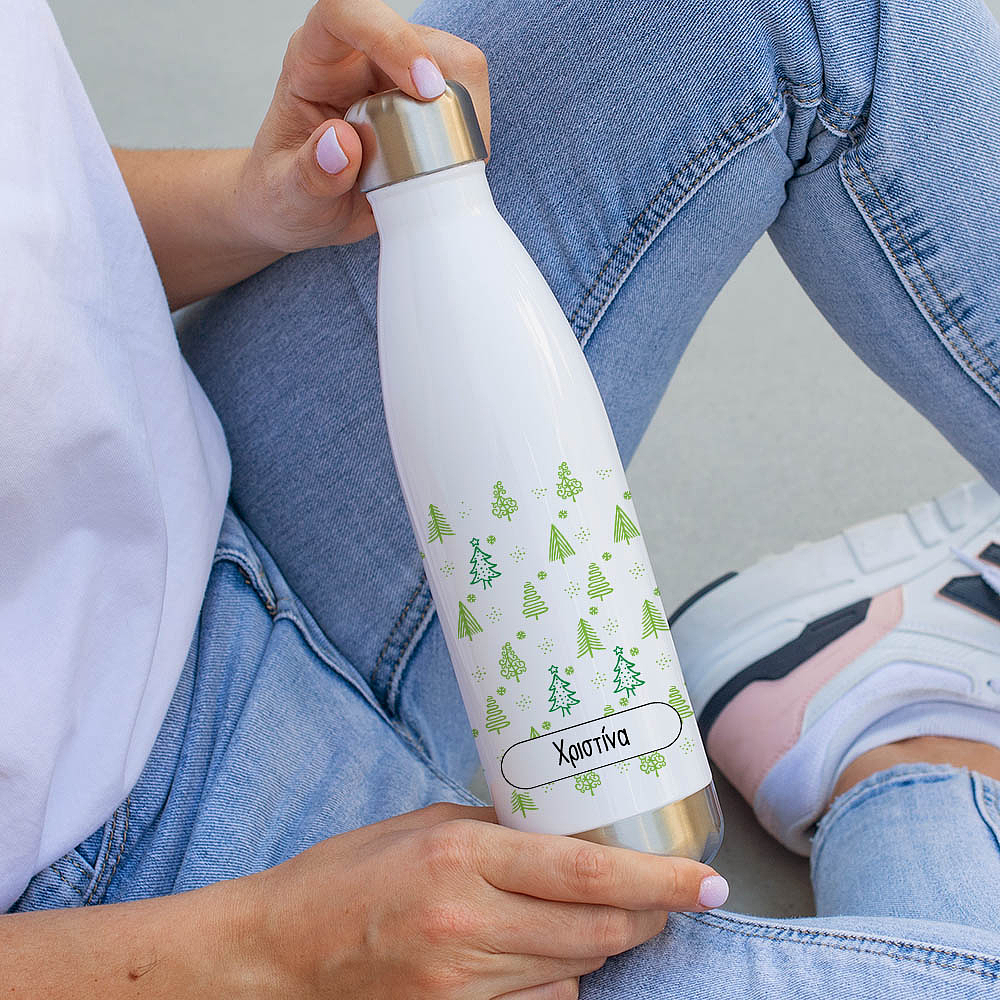 Xmas Tree Pattern - Μπουκάλι Θερμός 500ml