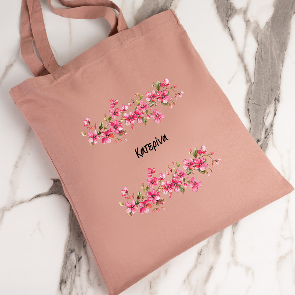 Λουλούδι Αμυγδαλιάς - Πάνινη Τσάντα