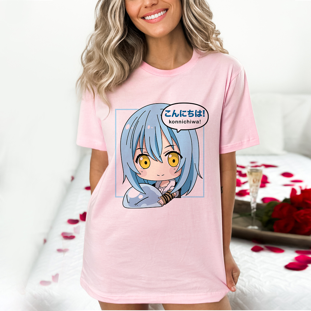 Blue Αnime  -  Organic Vegan T-Shirt Unisex