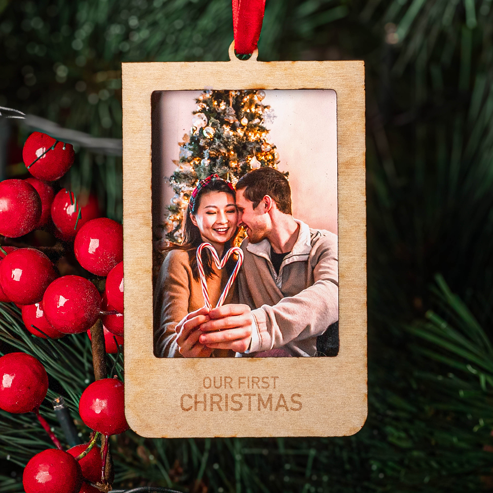 Our First Christmas - Ξύλινο Στολίδι