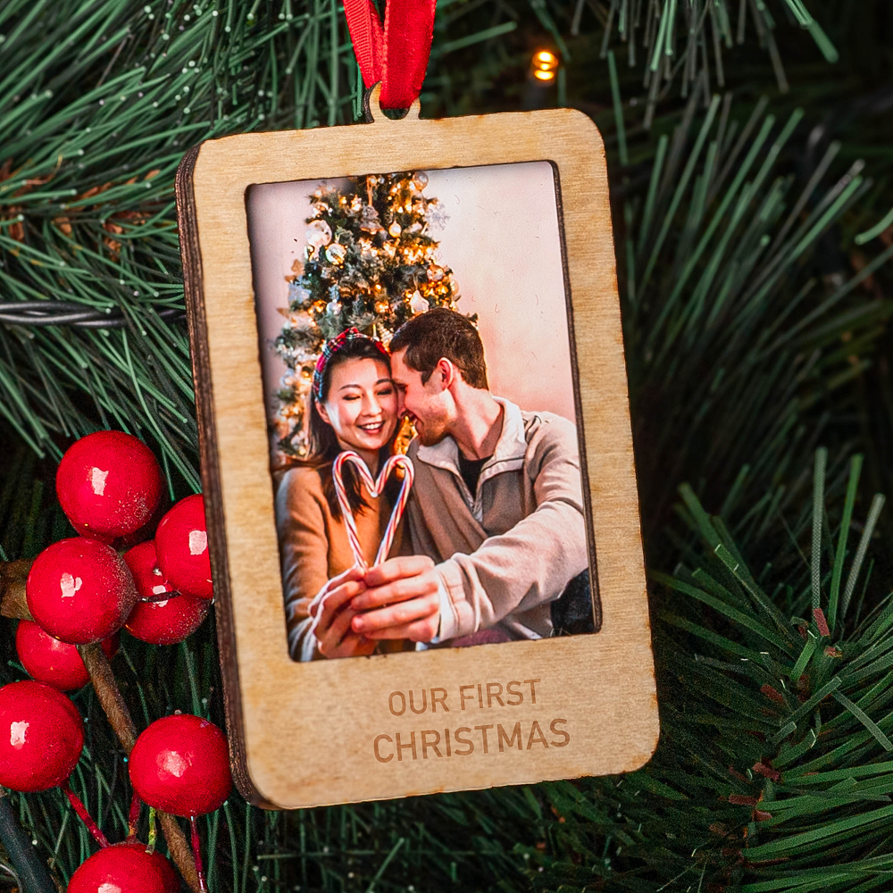 Our First Christmas - Ξύλινο Στολίδι