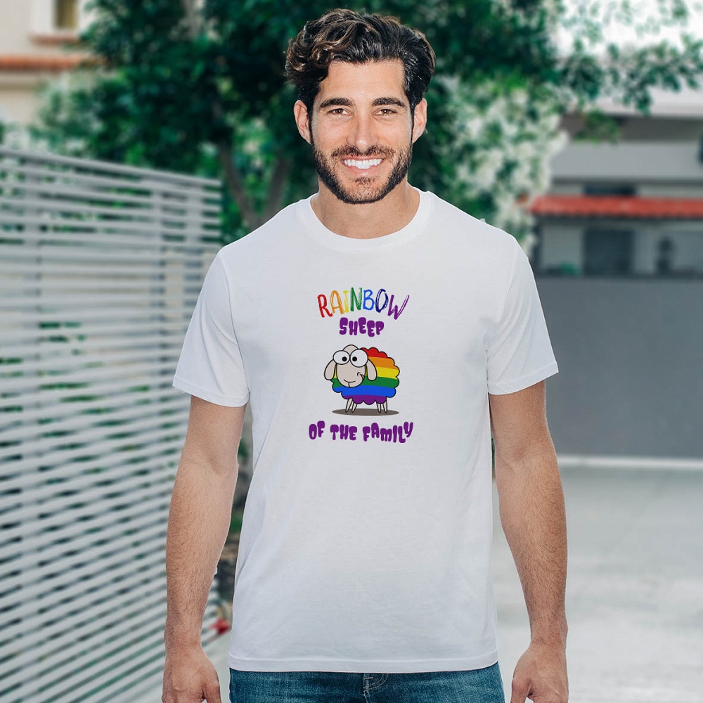 Rainbow Sheep   - Organic Vegan T-Shirt Unisex