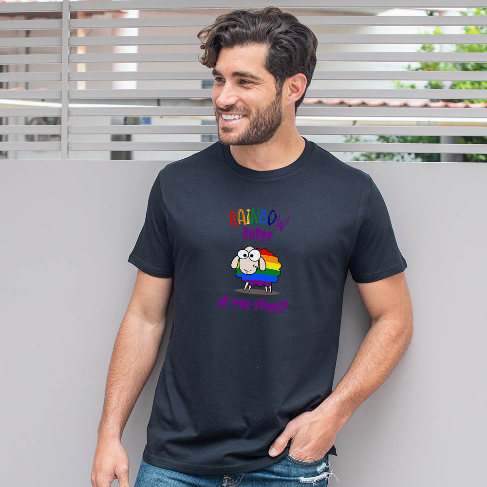 Rainbow Sheep   - Organic Vegan T-Shirt Unisex