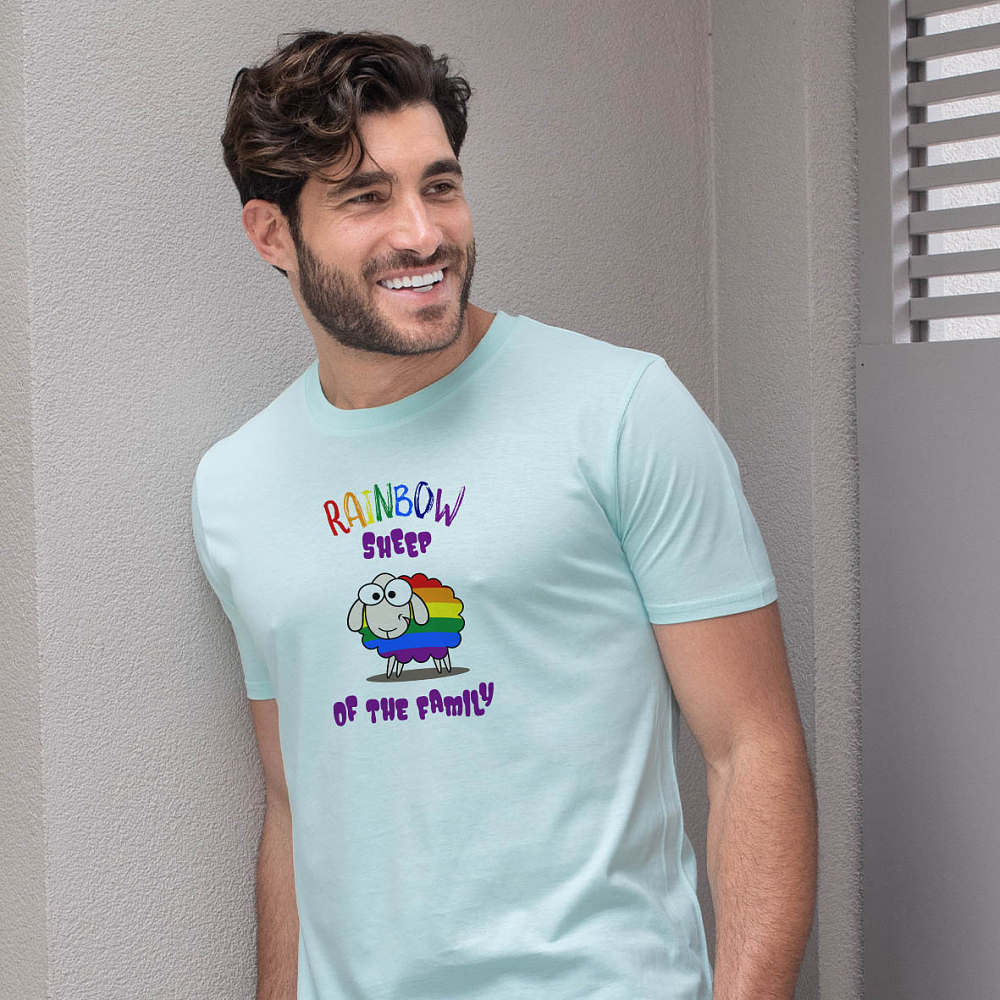 Rainbow Sheep   - Organic Vegan T-Shirt Unisex