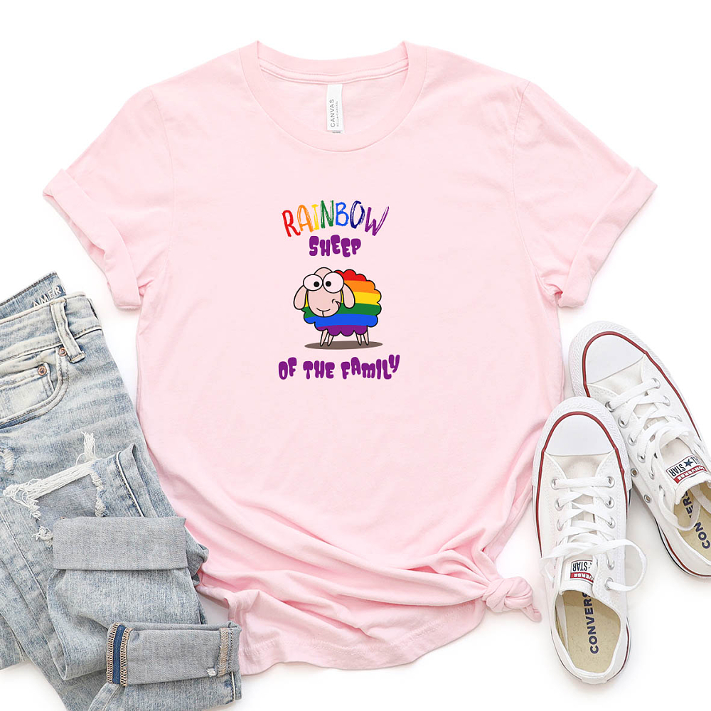 Rainbow Sheep   - Organic Vegan T-Shirt Unisex