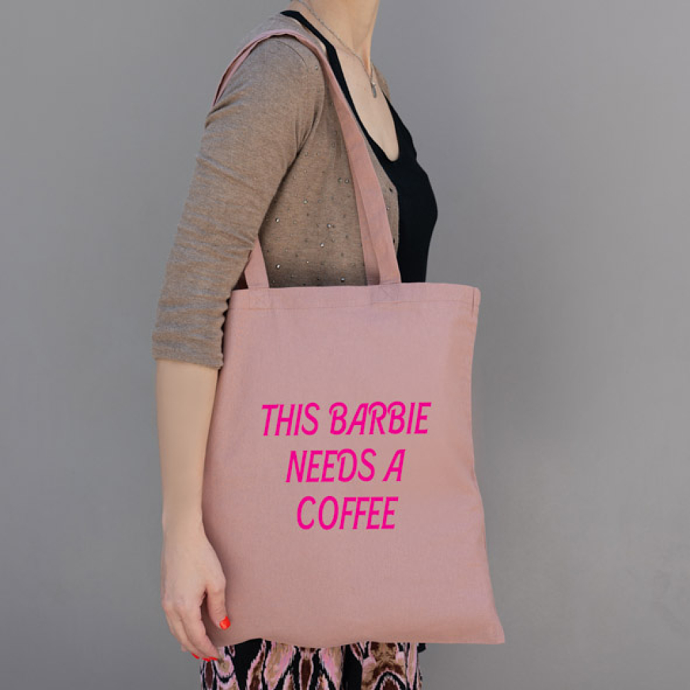 Barbie needs a coffee - Πάνινη τσάντα