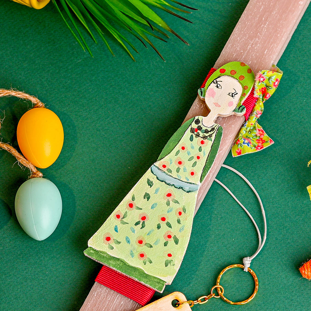 Κοπέλα - Λαμπάδα  Χειροποίητη