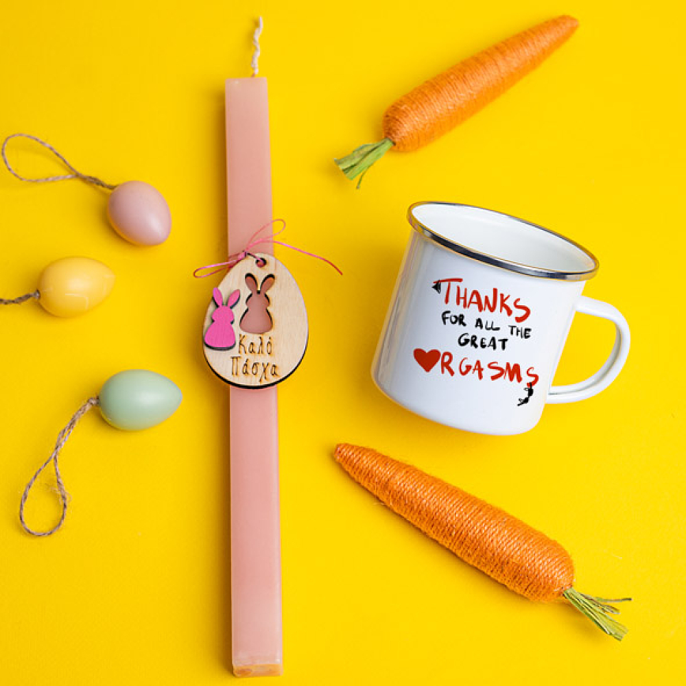 Thanks For... - Λαμπάδα Με Κούπα Vintage Εμαγιέ