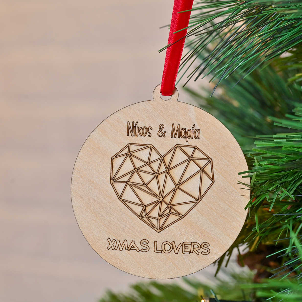 Xmas Lovers - Ξύλινο Στολίδι