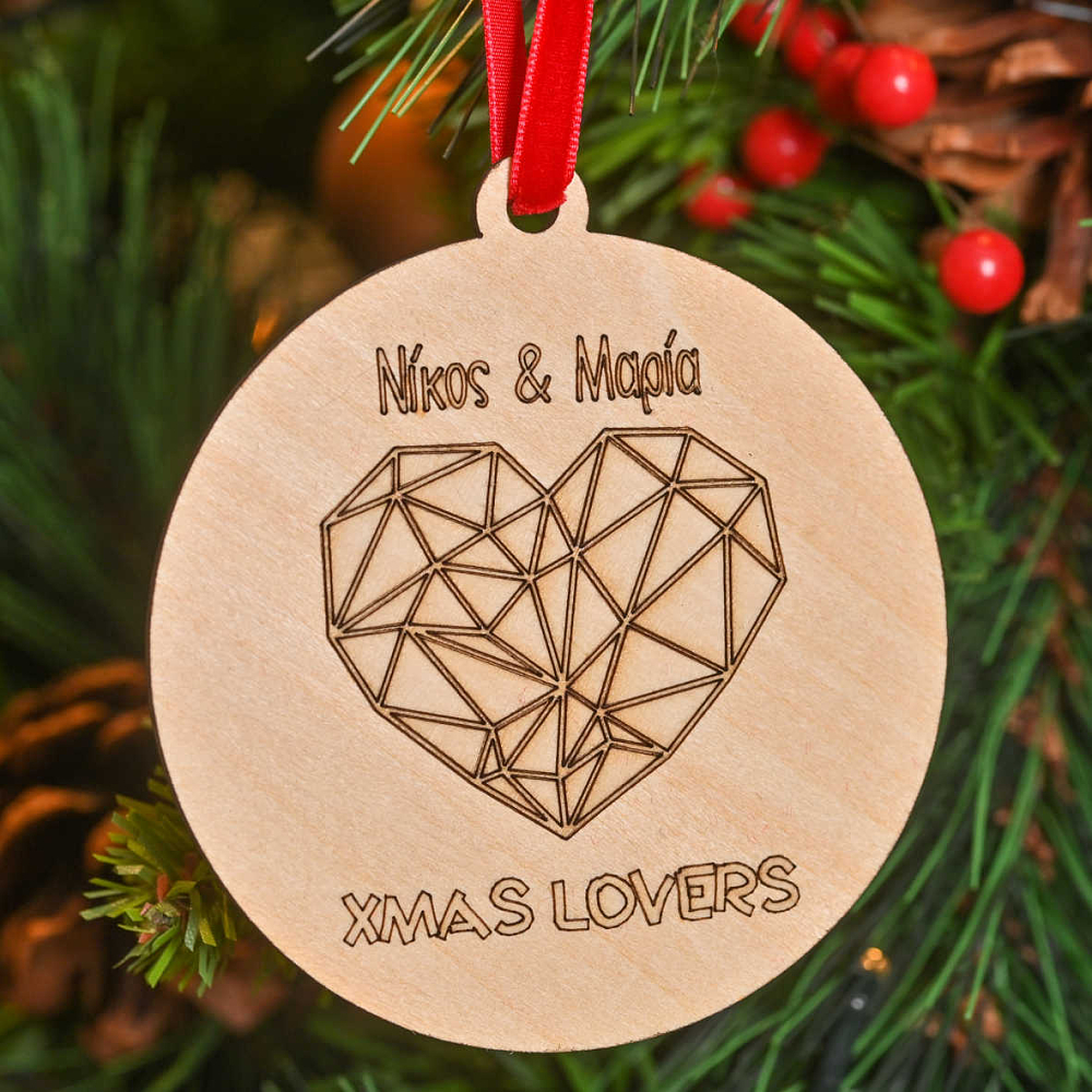 Xmas Lovers - Ξύλινο Στολίδι