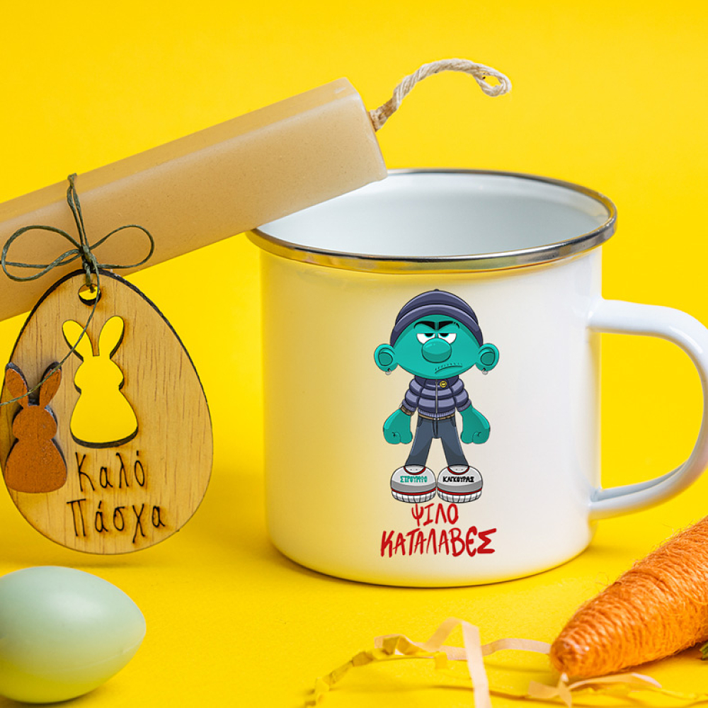 ΣτρουμφοΚάγκουρας - Λαμπάδα Με Κούπα Vintage Εμαγιέ