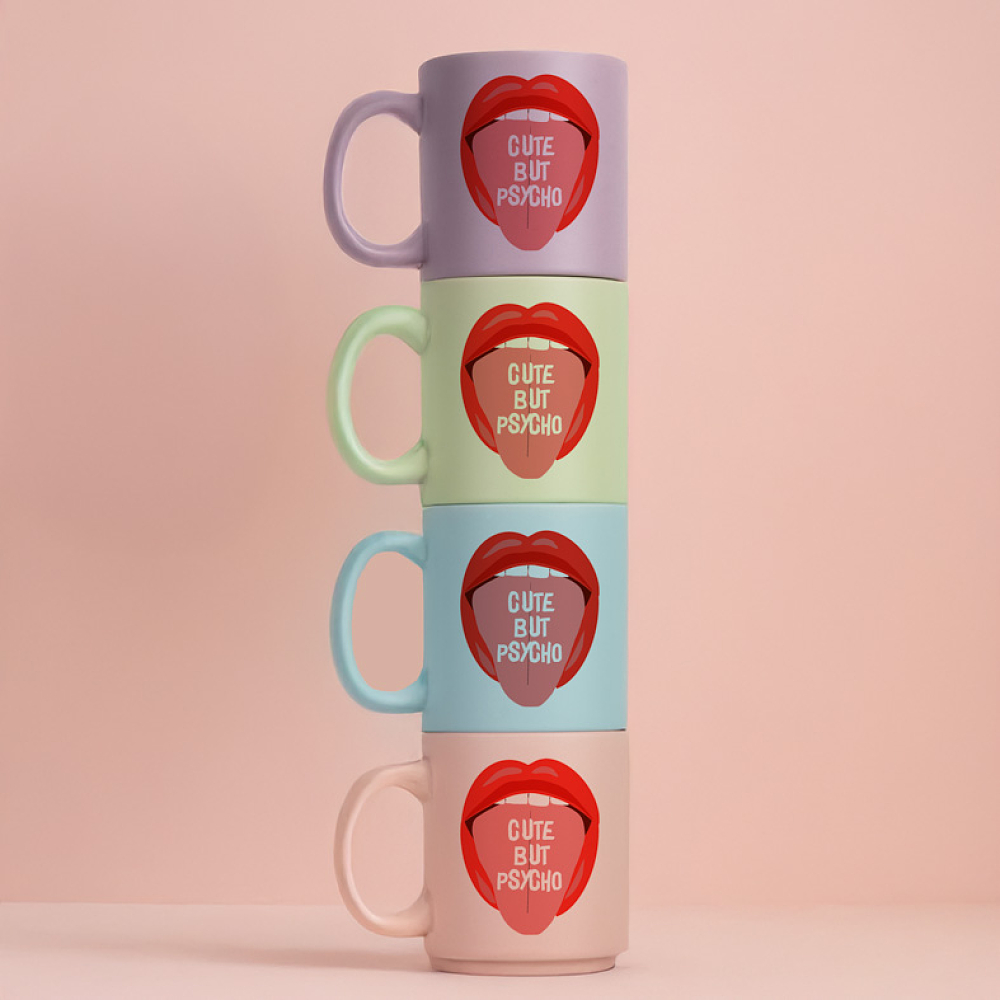 CUTE BUT PSYCHO - Κούπα Πούδρα MemoryBox