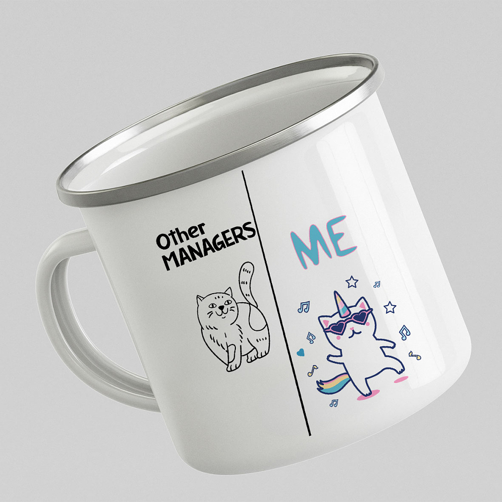 Other Managers VS Me - Κούπα Vintage Eμαγιέ