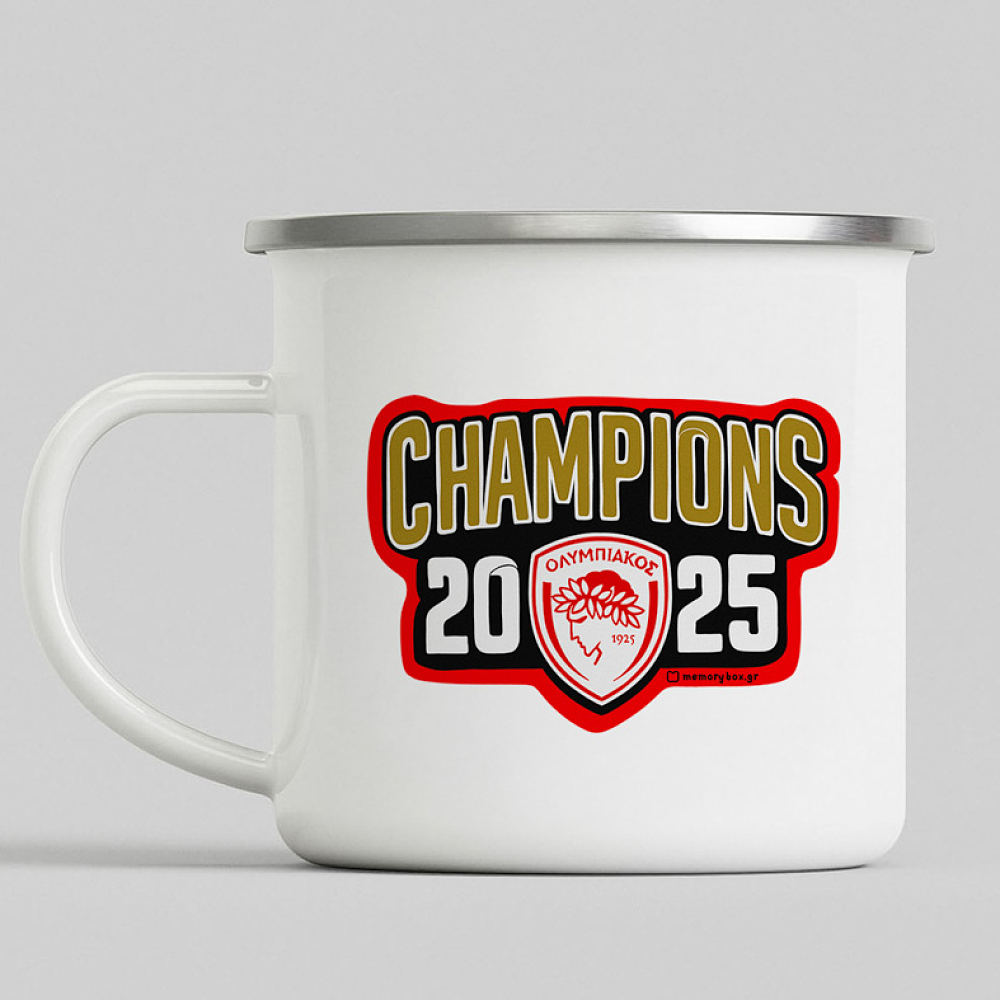 CHAMPIONS 2025 - Κούπα Vintage Eμαγιέ MemoryBox