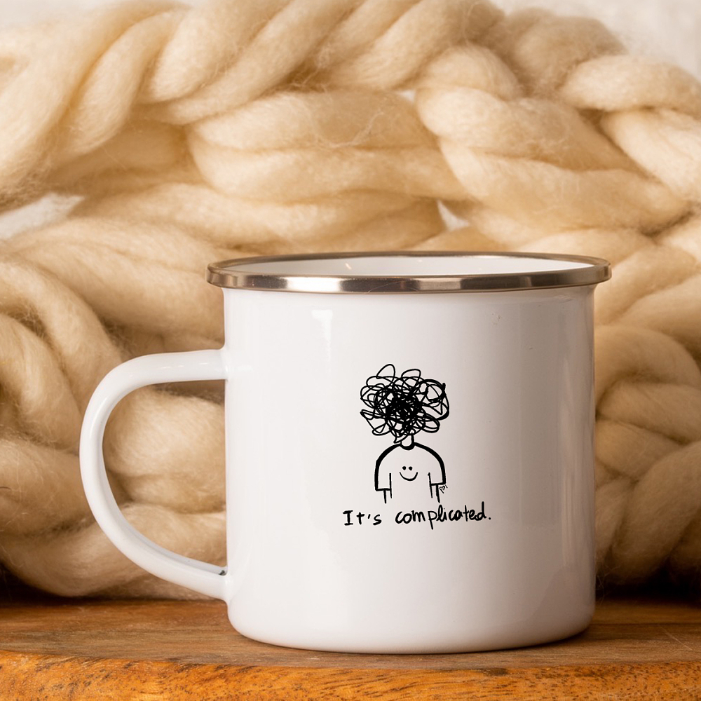 Ιt's complicated- Κούπα Vintage Eμαγιέ