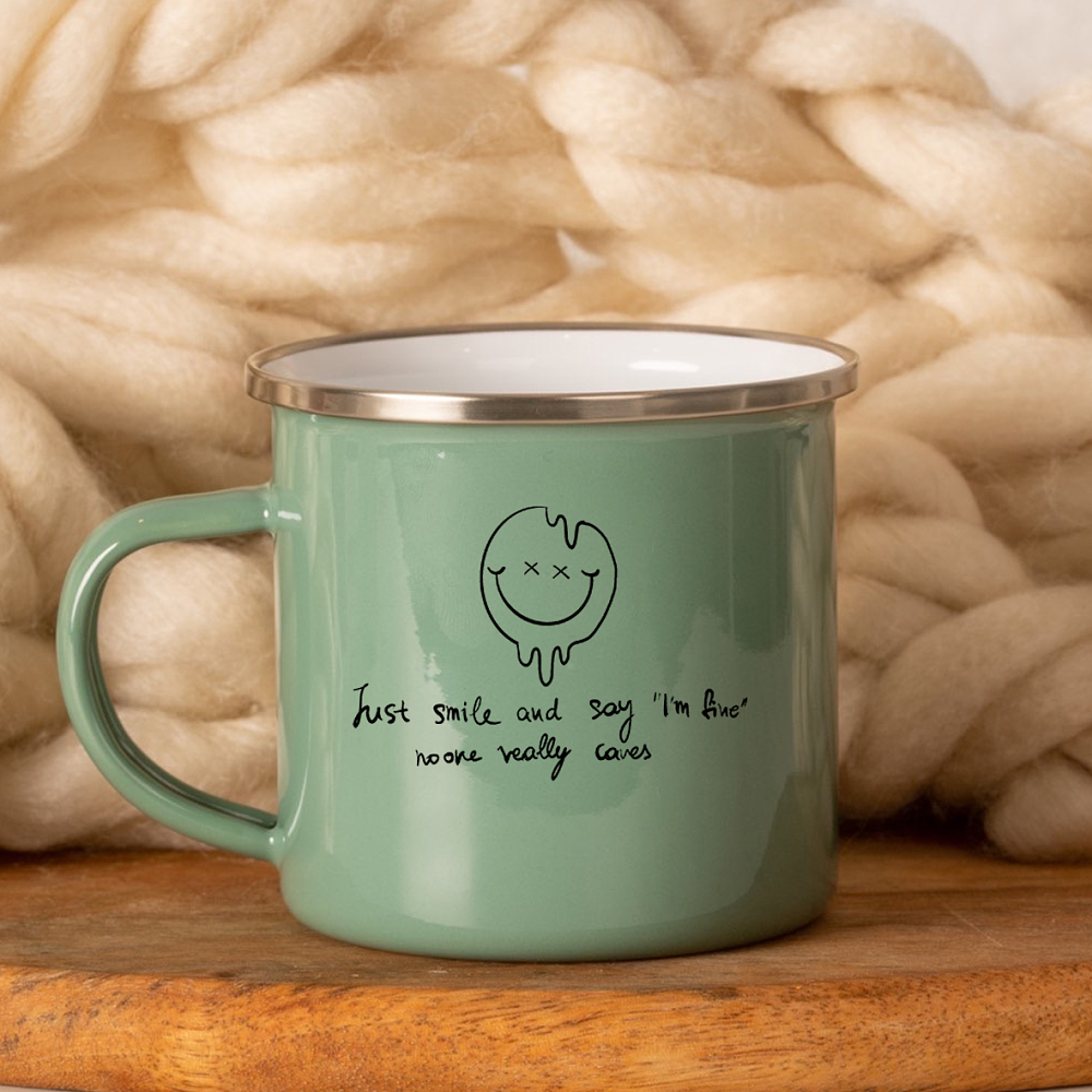 Smile - Κούπα Vintage Eμαγιέ