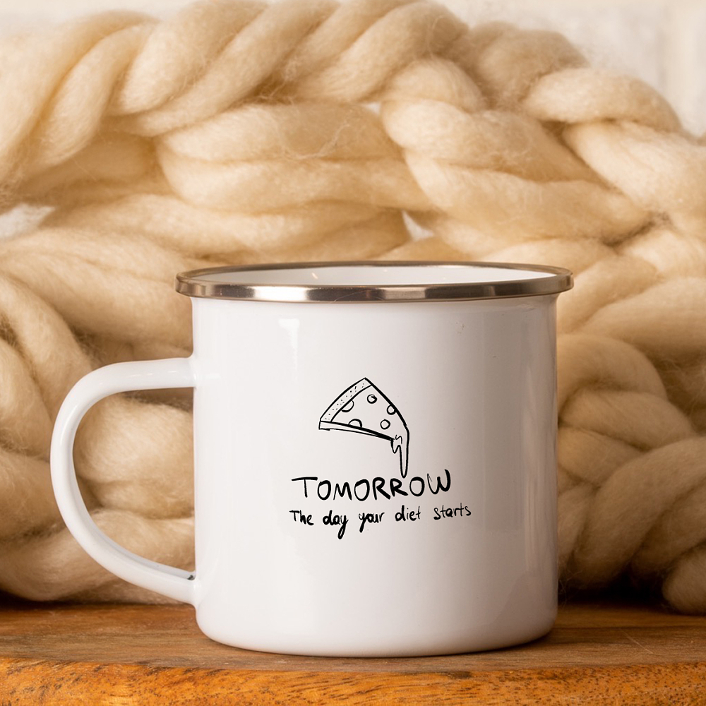 Diet - Κούπα Vintage Eμαγιέ