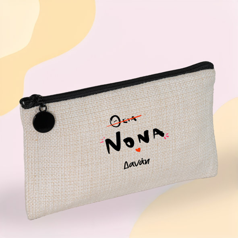 Νονά - Λινό Πορτοφόλι Τσέπης