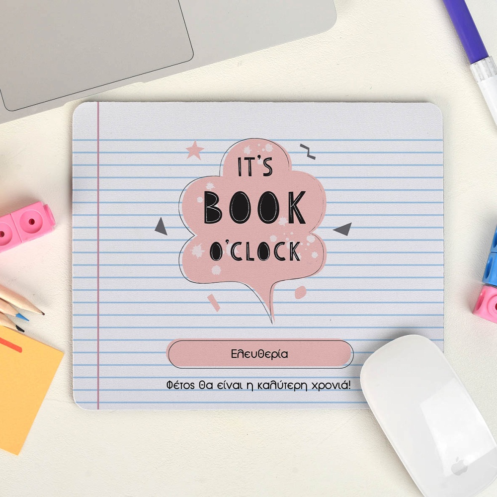 It's Book o'clock - Mousepad