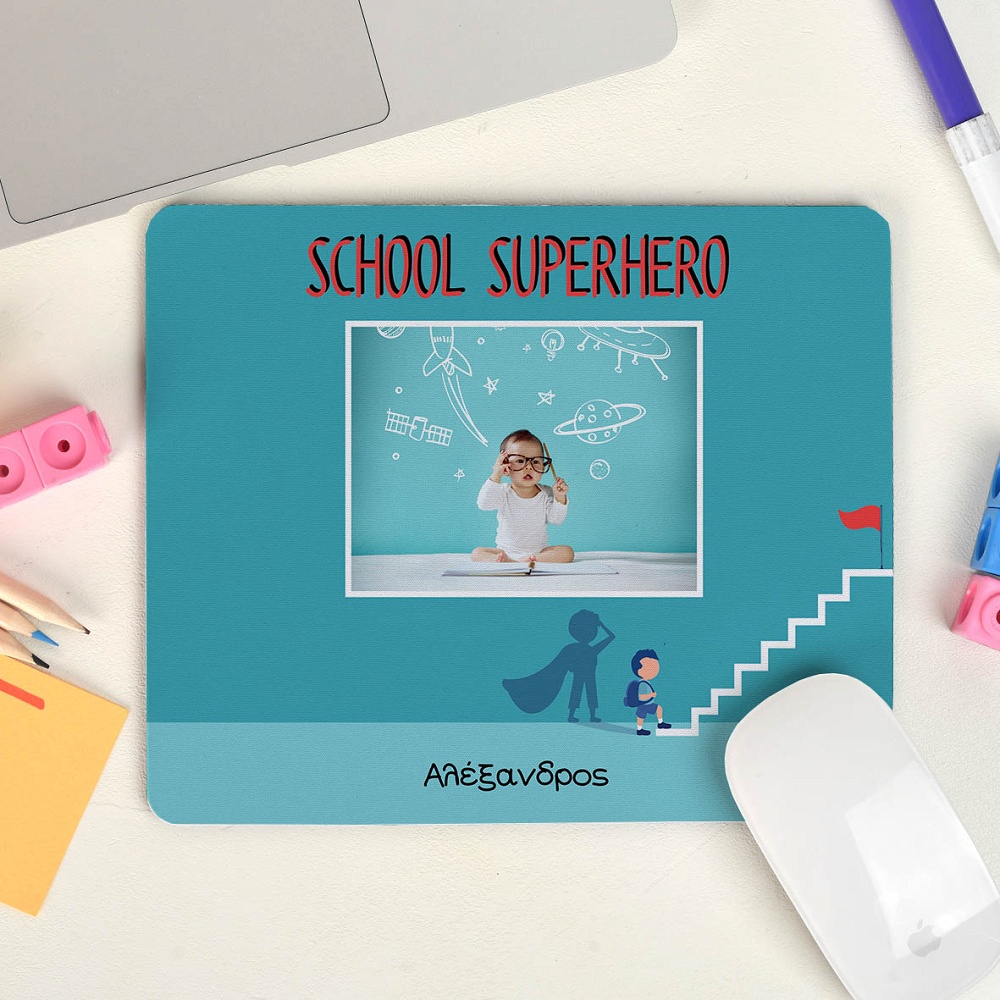 School Superhero - Mousepad