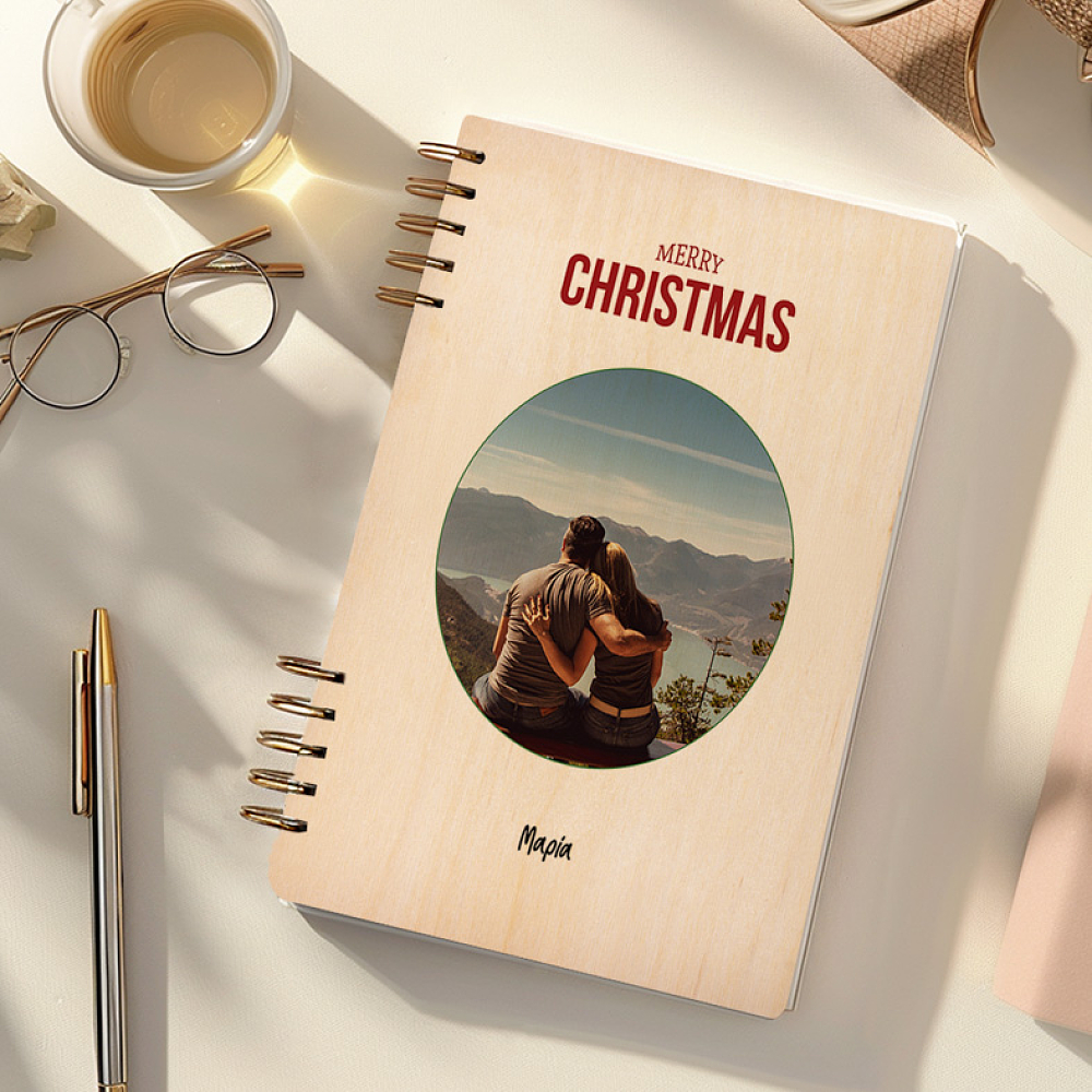 MERRY CHRISTMAS - Ξύλινο Ημερολόγιο Ατζέντα