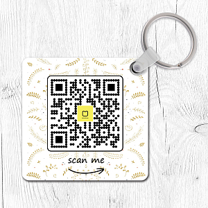 Gold Xmas Pattern - Μπρελόκ MyMusicCode