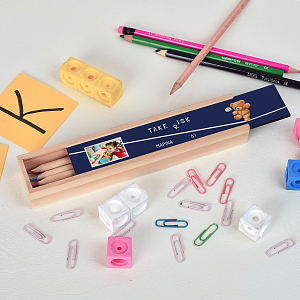 Take Risk - Κασετίνα Ξύλινη με Ξυλομπογιές