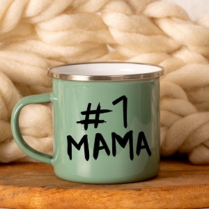 #1 MAMA  -  Κούπα Vintage Eμαγιέ