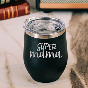 Super Mama - Μαύρη κούπα θερμός 335ml