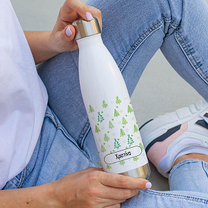 Xmas Tree Pattern - Μπουκάλι Θερμός 500ml