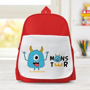 Monster - Σχολική Τσάντα Μονόχρωμη