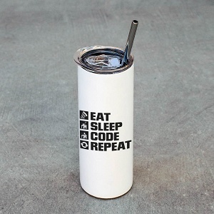 Eat, Sleep, Code, Repeat - Ποτήρι Θερμός 600ml