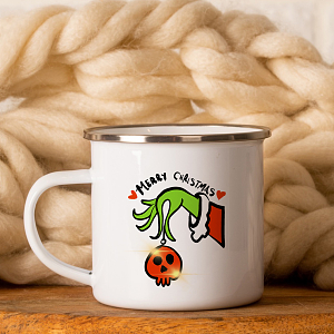 Merry Xmas -   Κούπα Vintage Eμαγιέ