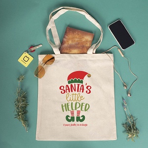 Santa's Little Helper - Πάνινη Τσάντα