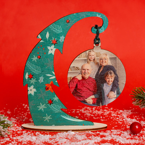 Ξύλινο Χριστουγεννιάτικο Δεντράκι με Φωτογραφία - MemoryBox