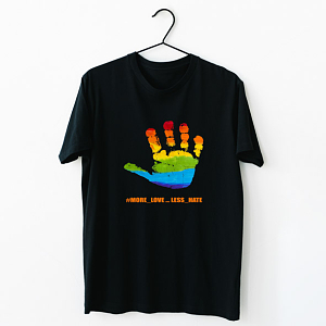 #More_Love-Less_Hate -  Organic Vegan T-Shirt Unisex