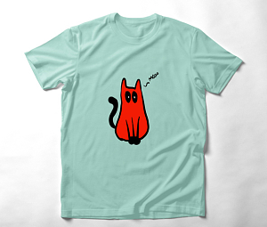 Deadpool Cat - Organic Vegan T-Shirt Unisex