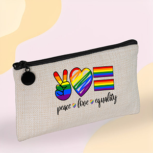 Peace Love Equality -  Λινό Πορτοφόλι Τσέπης