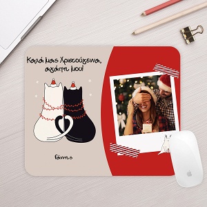 Xmas Cats Couple - Mousepad