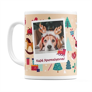 Neutral Xmas Pattern -Κούπα