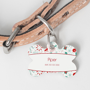 Christmas Pattern - Ταυτότητα Κατοικιδίου