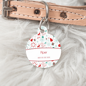 Christmas Pattern - Ταυτότητα Κατοικιδίου