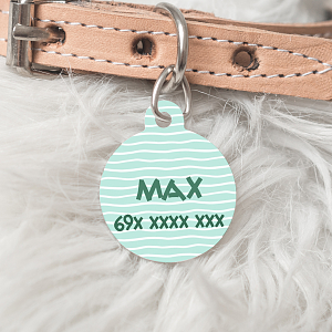 Blue Pastel Lines - Ταυτότητα Κατοικιδίου