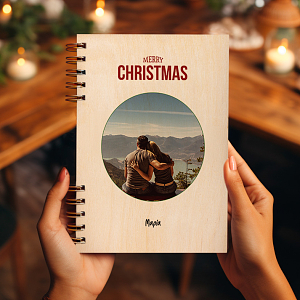 MERRY CHRISTMAS - Ξύλινο Ημερολόγιο Ατζέντα