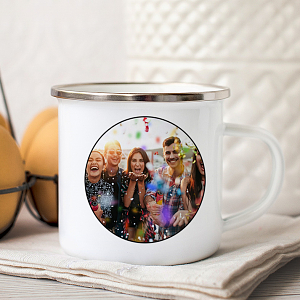 Happy New Year -  Κούπα Vintage Eμαγιέ