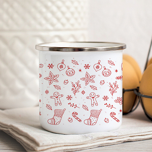 Christmas time -  Κούπα Vintage Eμαγιέ